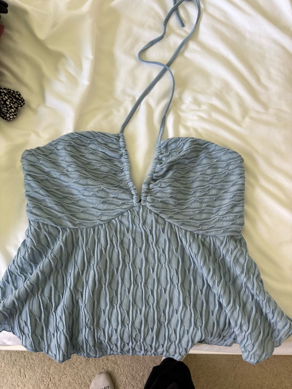 Women’s Light Blue Halter Tank Top